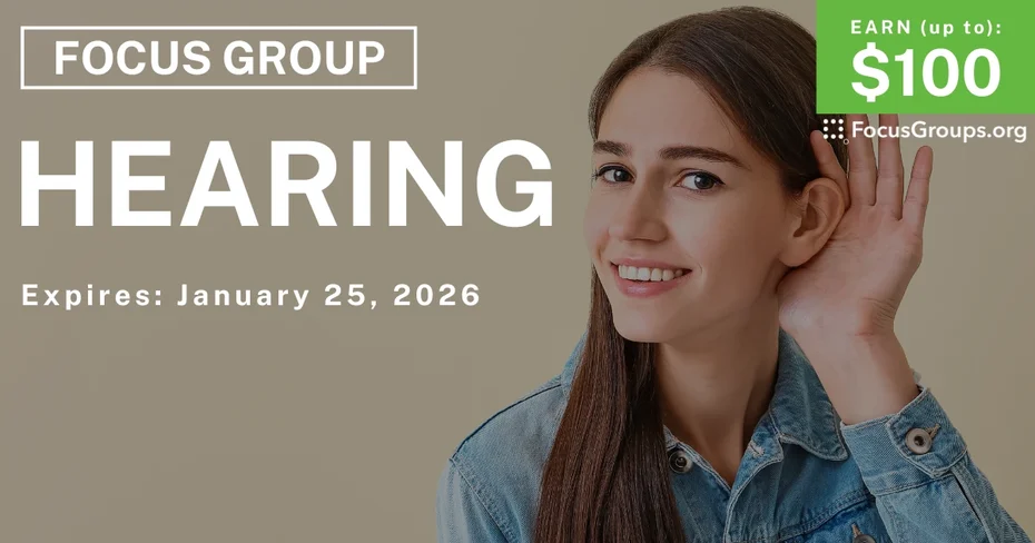 Focus Group in Nashville on Hearing - up to $100 - up to $100 - 01/13/2026