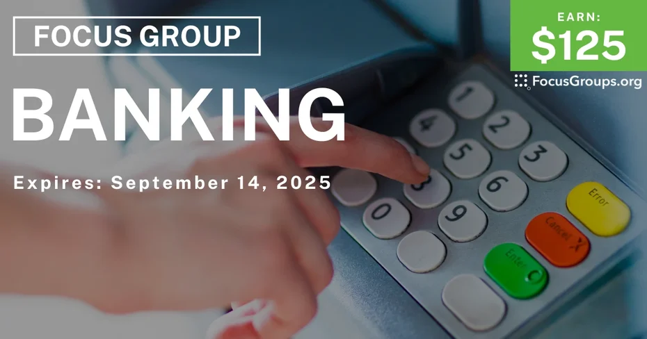 Focus Group in Charlotte on Banking - $125