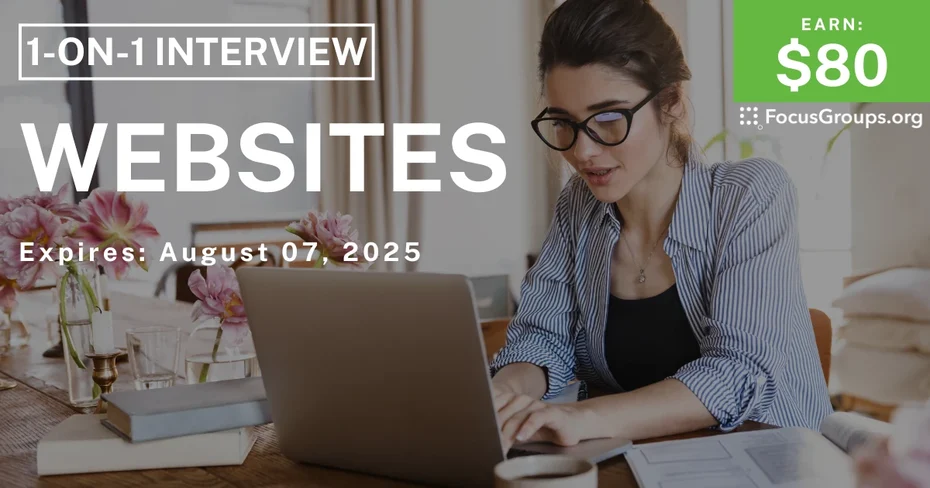 Research Study on Websites - $80