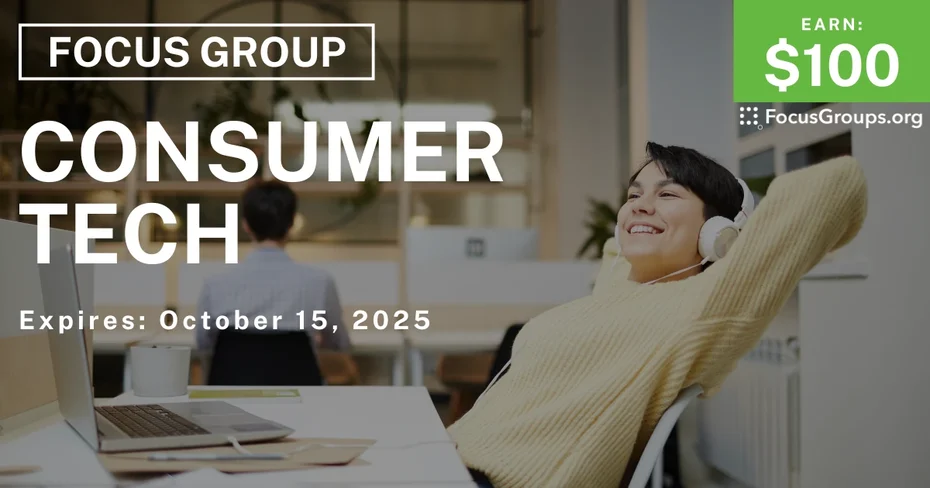 Focus Group in Seattle on Consumer Tech - $100
