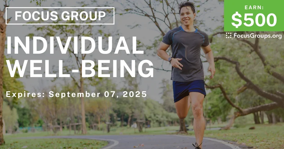 Focus Group on Individual Well-being - $500