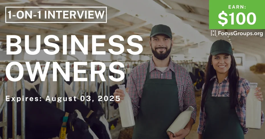 Research Study for Business Owners - $100