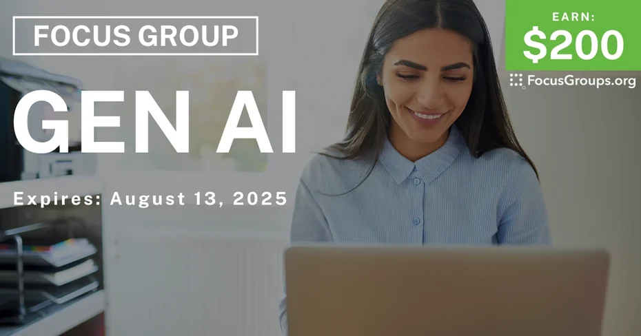 Focus Group in NYC on Gen AI - $200