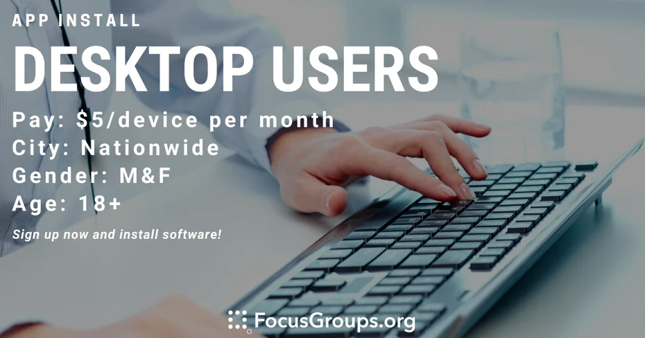 Survey Savvy Connect Desktop Users Study - App Install