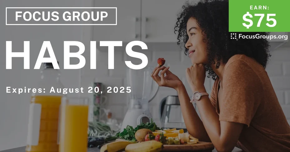 Focus Group on Habits - $75
