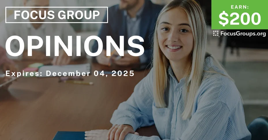 Focus Group for Women in Charlotte on Opinions - $200 - $200 - 11/27/2025