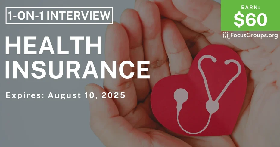 Research Study on Health Insurance - $60