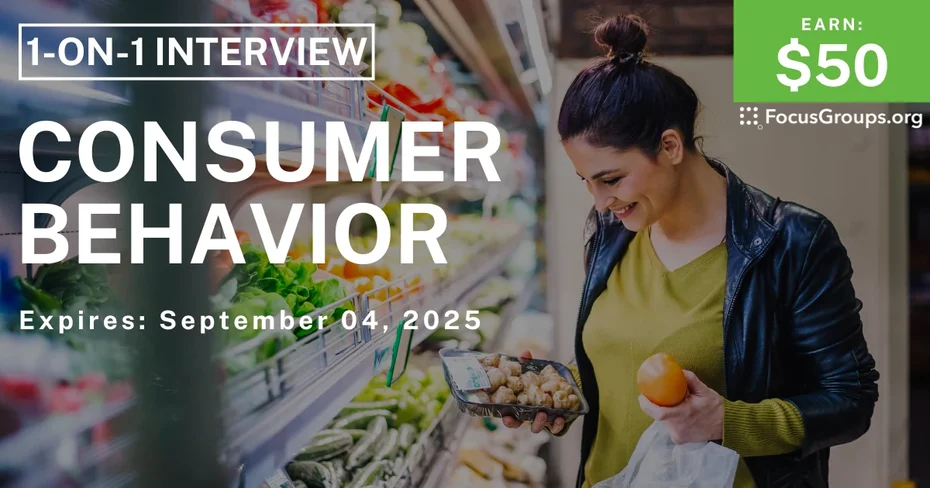 Research Study on Consumer Behavior - $50