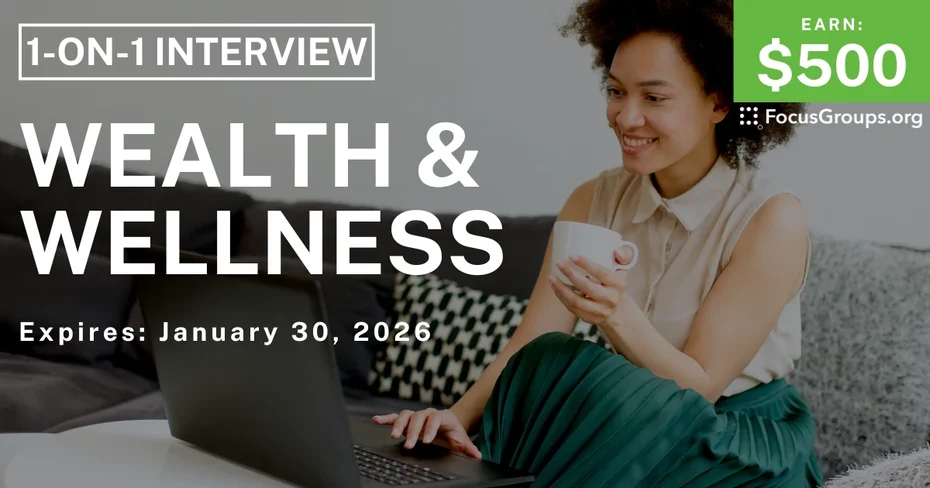 Wealth & Wellness Study in Detroit - $500 - $500 - 01/09/2026