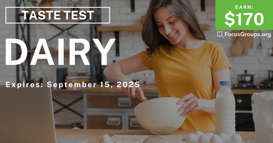 Taste Test in Chicago on Dairy - $170