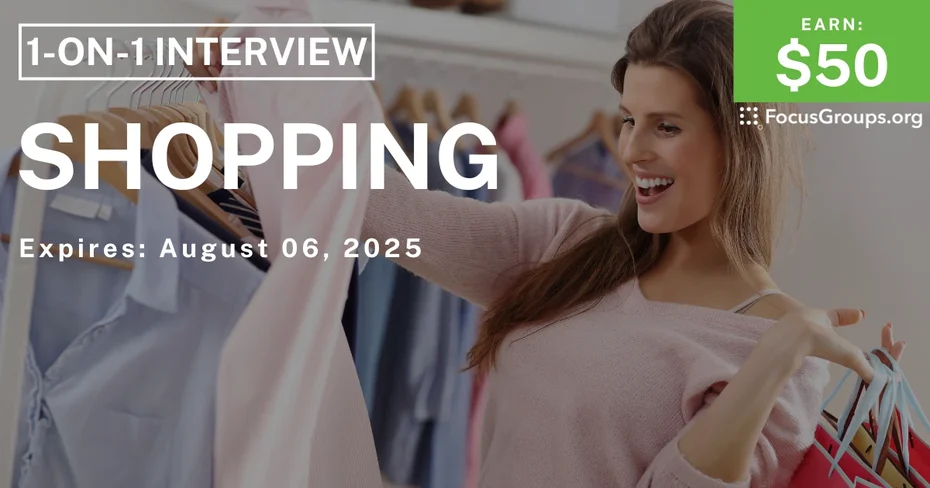 Research Study in Detroit on Shopping - $50