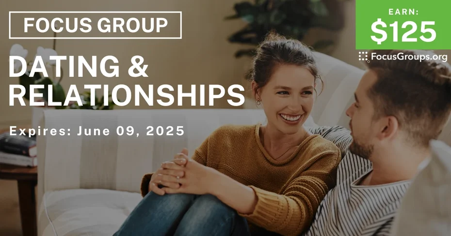 Focus Group in Raleigh on Dating & Relationships