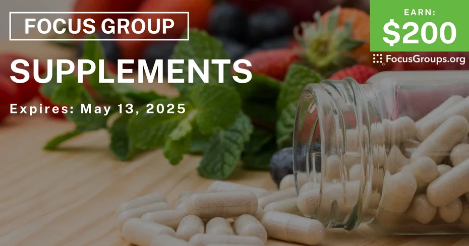 Focus Group for Women in Connecticut on Supplements