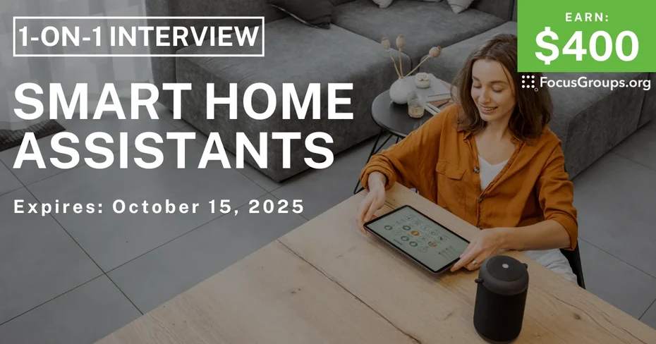 Research Study for Families in SF on Smart Home Assistants - $400