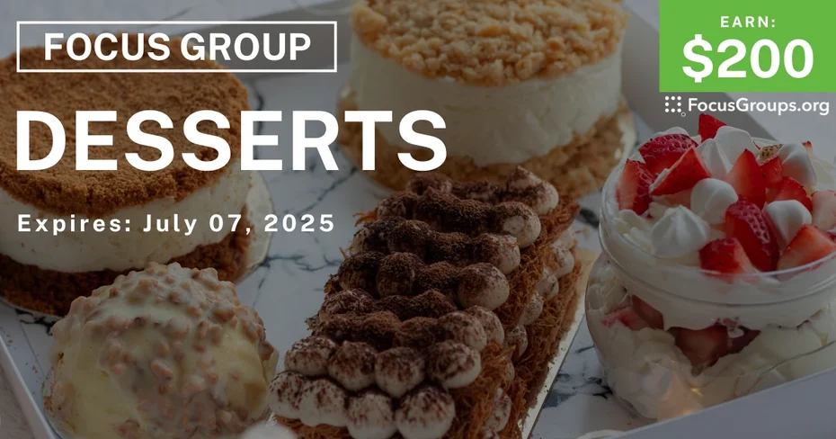 Focus Group in Dallas on Desserts
