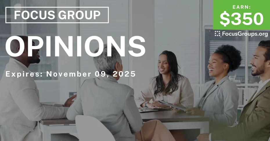 Focus Group in Charlotte on Opinions - $350 - $350 - 10/28/2025