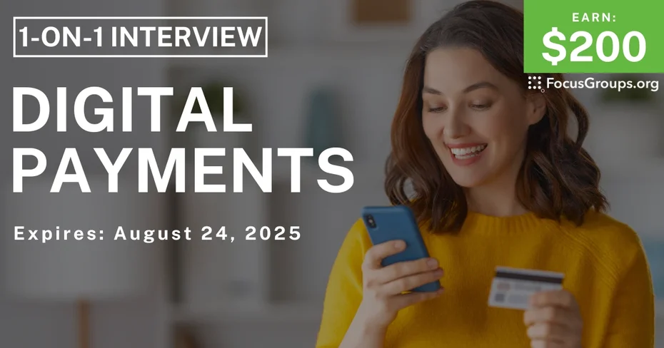 Research Study on Digital Payments - $200