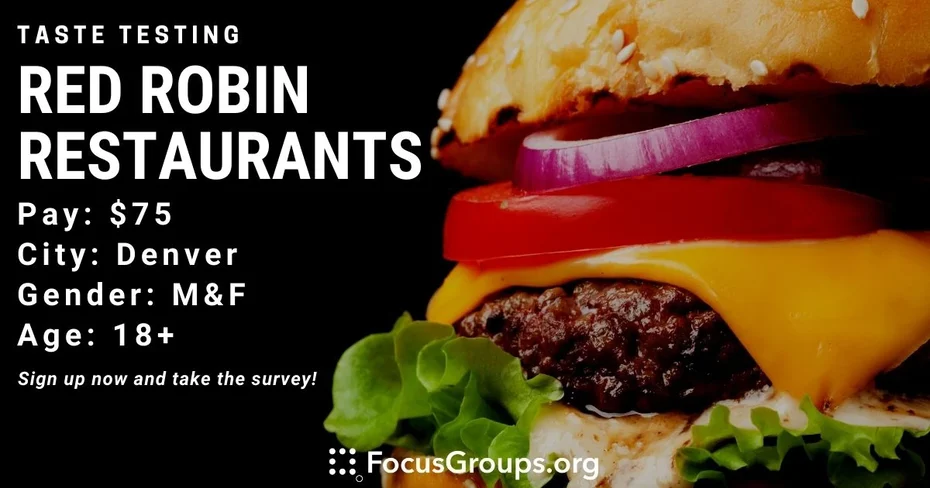 Taste Test for Parents on Red Robin Restaurants in Denver