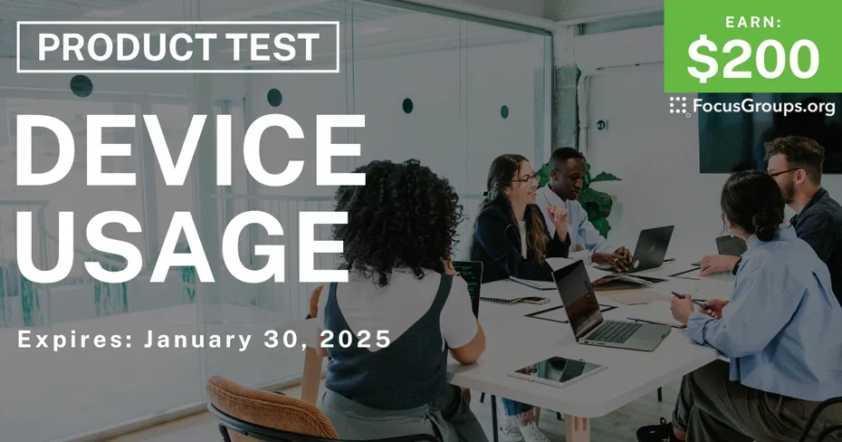 Product Test in Chicago on Device Usage