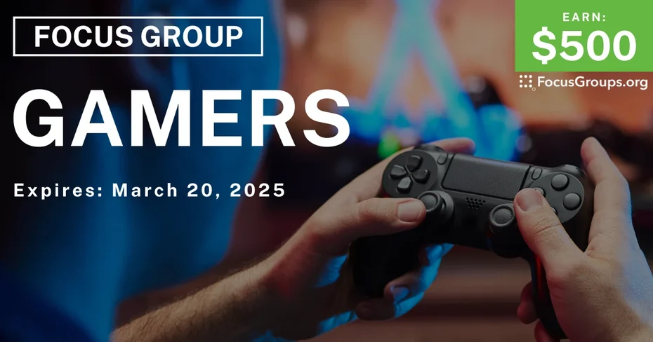 Focus Group in SF for Gamers
