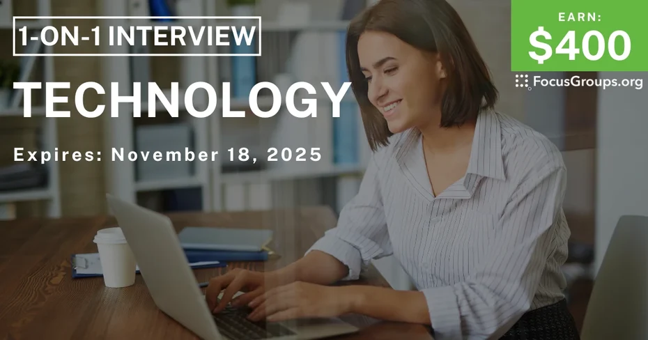 Research Study in Chicago on Technology - $400 - $400 - 11/12/2025