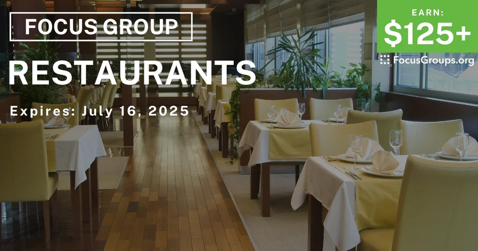 Focus Group in Fresno on Restaurants