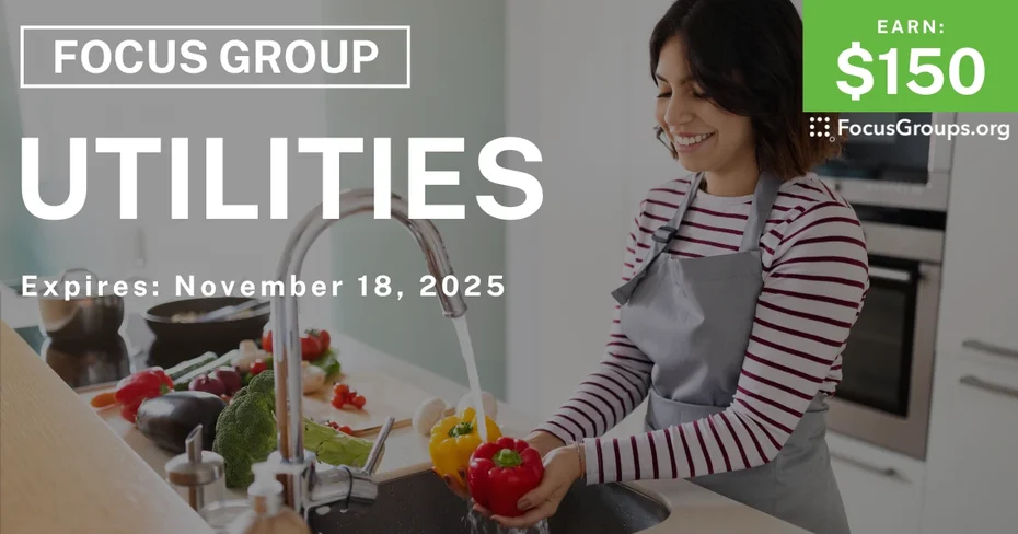 Focus Group in Seattle on Utilities - $150 - $150 - 11/05/2025