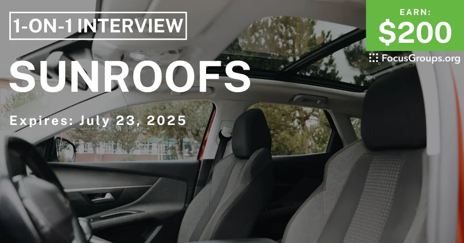 Research Study in Grand Rapids on Sunroofs