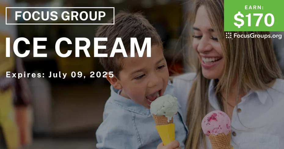 Focus Group for Parents in Tampa on Ice Cream