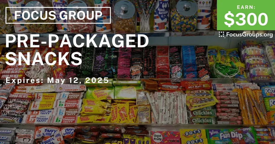 Focus Group on Pre-Packaged Snacks