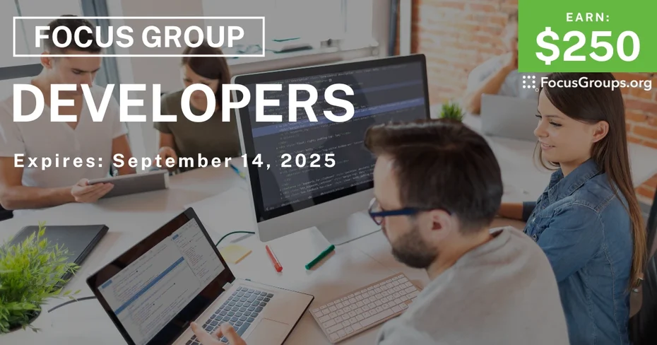 Focus Group for Developers - $250