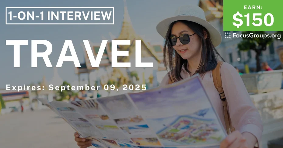 Research Study on Travel - $150