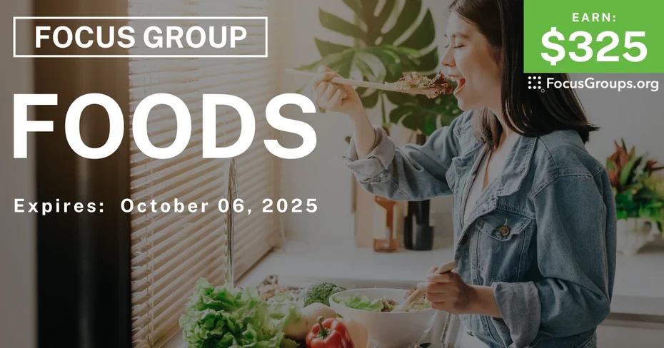 Focus Group in Denver on Foods - $325