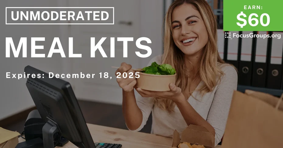 Research Study on Meal Kits - $60 - $60 - 12/08/2025