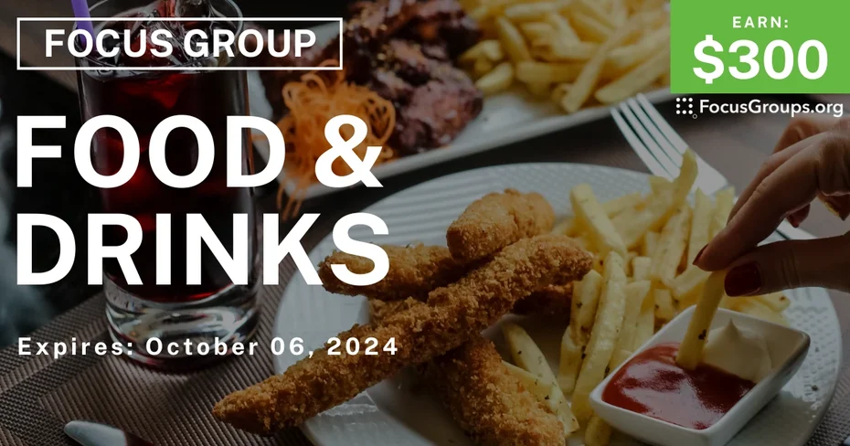 Focus Group in NYC on Food & Drinks