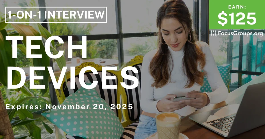 Research Study in Denver on Tech Devices - $125 - $125 - 11/17/2025