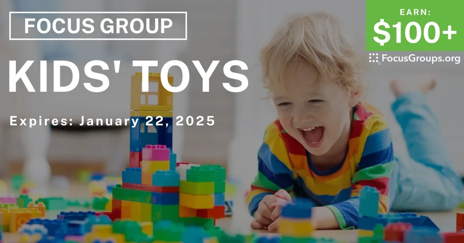 Focus Group for Parents & Kids on Kids' Toys