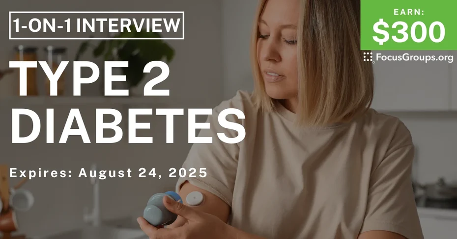 Research Study on Type 2 Diabetes - $300