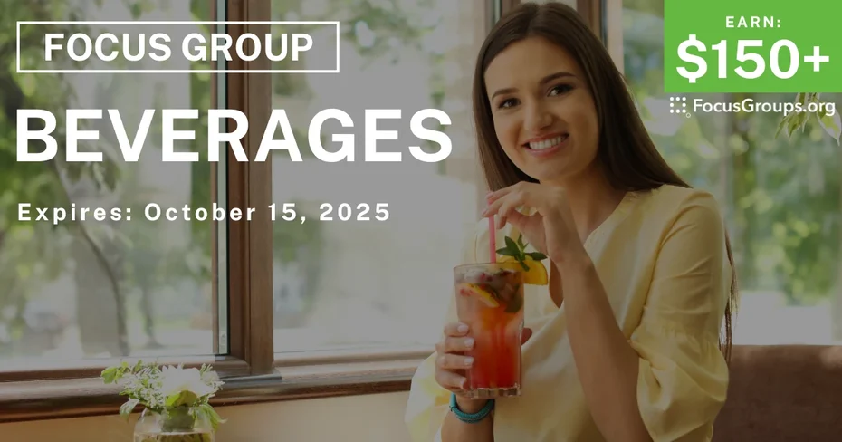 Focus Group on Beverages - $150+