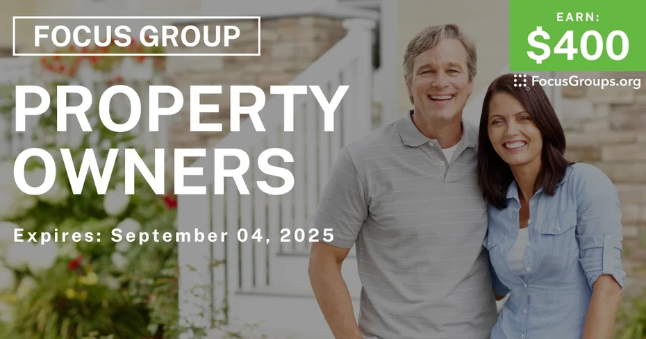 Focus Group in Denver & NYC for Property Owners - $400
