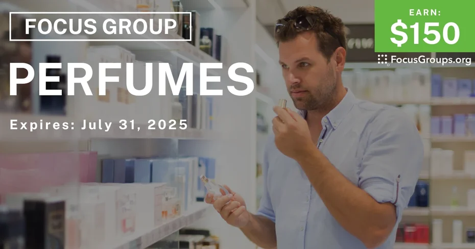 Focus Group for Men in Miami on Perfumes - $150