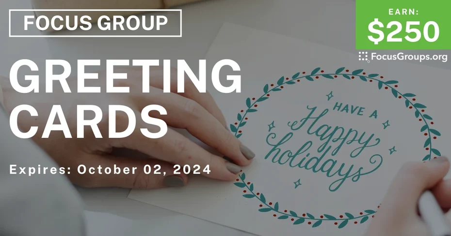 Focus Group in Chicago on Greeting Cards