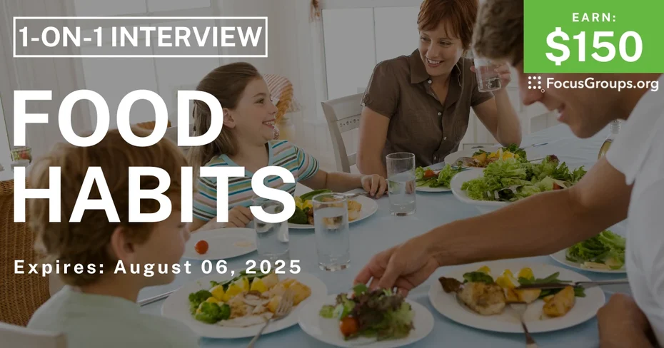 Research Study for Parents in Detroit on Food Habits - $150