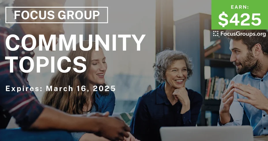 Focus Group in Boston on Community Topics