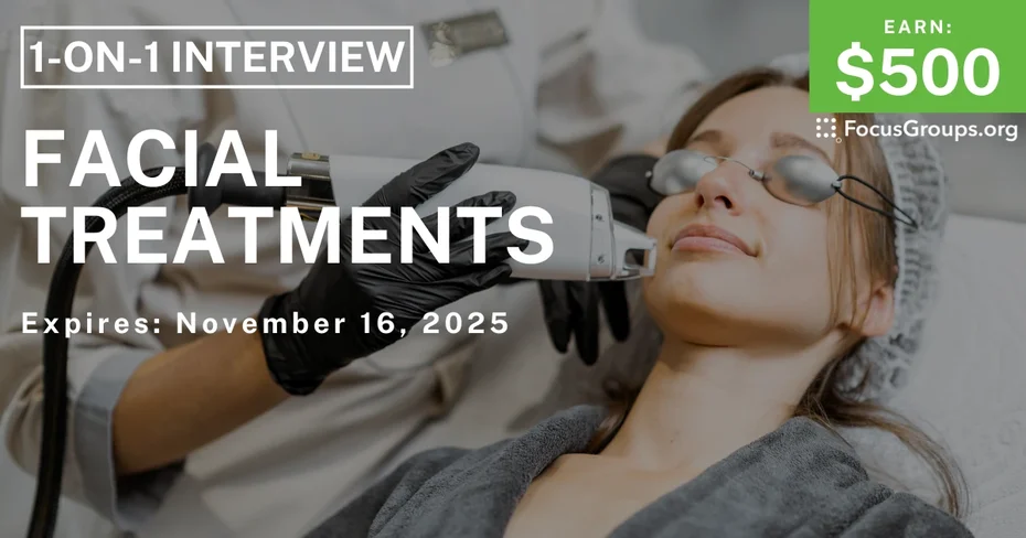Research Study for Women in Dallas on Facial Treatments - $500 - $500 - 10/23/2025