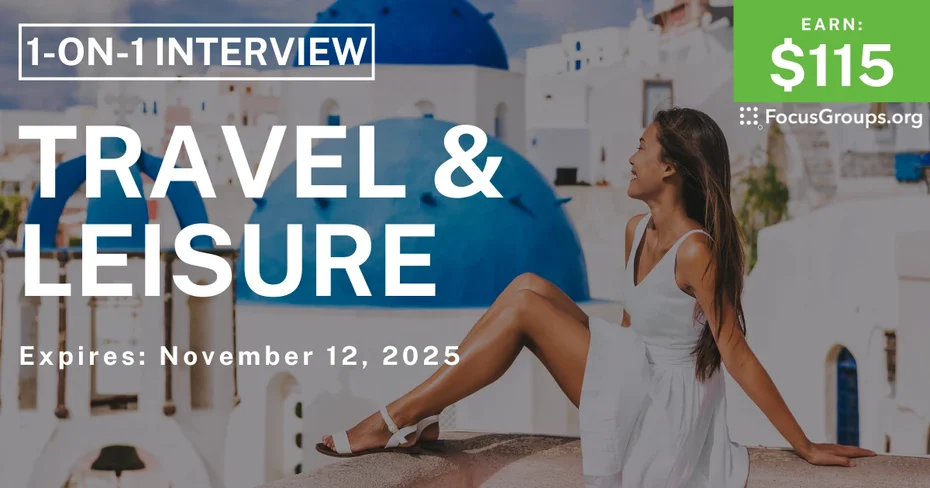 Research Study on Travel & Leisure - $115 - $115 - 10/29/2025