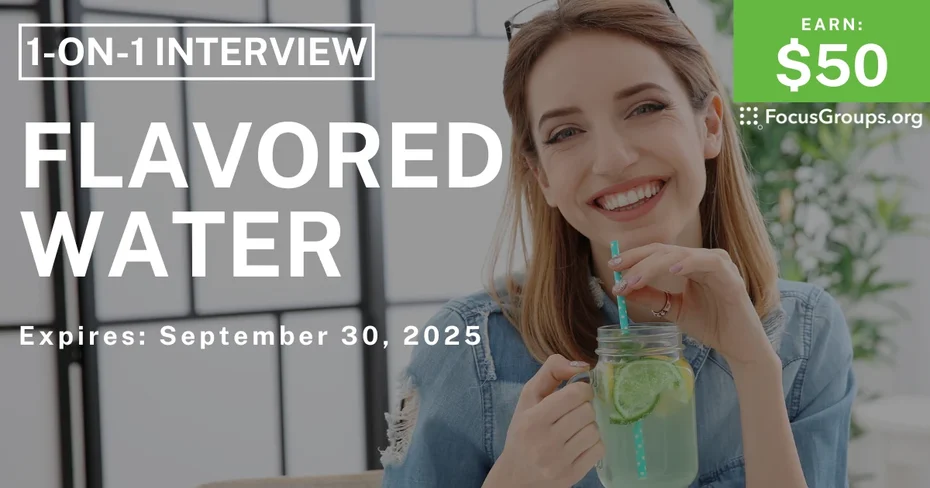 Research Study on Flavored Water - $50