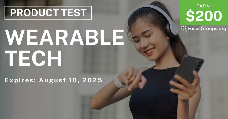 Product Test in SF on Wearable Tech - $200
