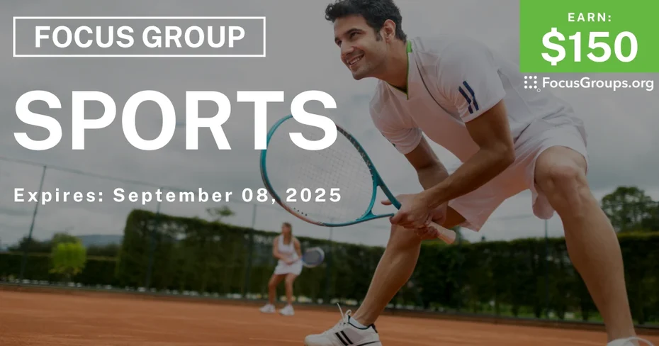 Focus Group on Sports - $150