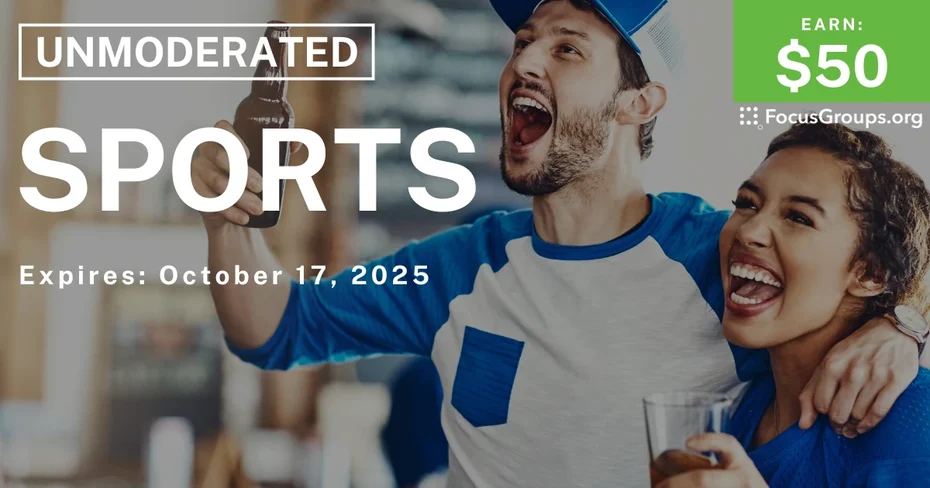 Research Study on Sports - $50 - $50 - 10/16/2025